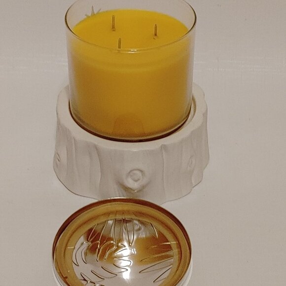 Bath and Body Works Pineapple Palm Grass Three Wick Candle BNIP - Picture 2 of 4